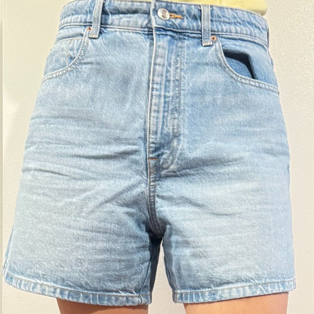 ZARA HIGH-WAISTED MOM FIT BERMUDA SHORTS